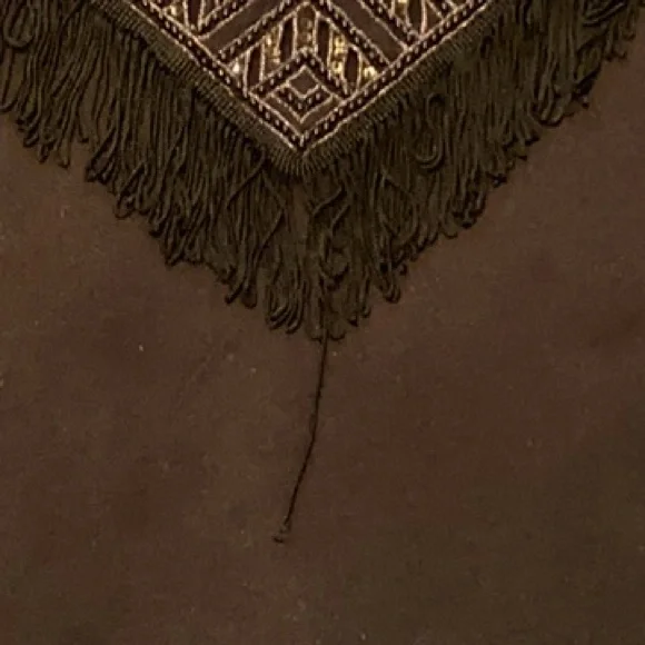 Express Black Eyelet Beaded Sequined Fringe Sleeveless Top - Picture 8 of 8